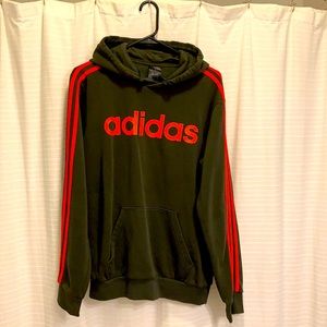 Adidas green and orange hoodie